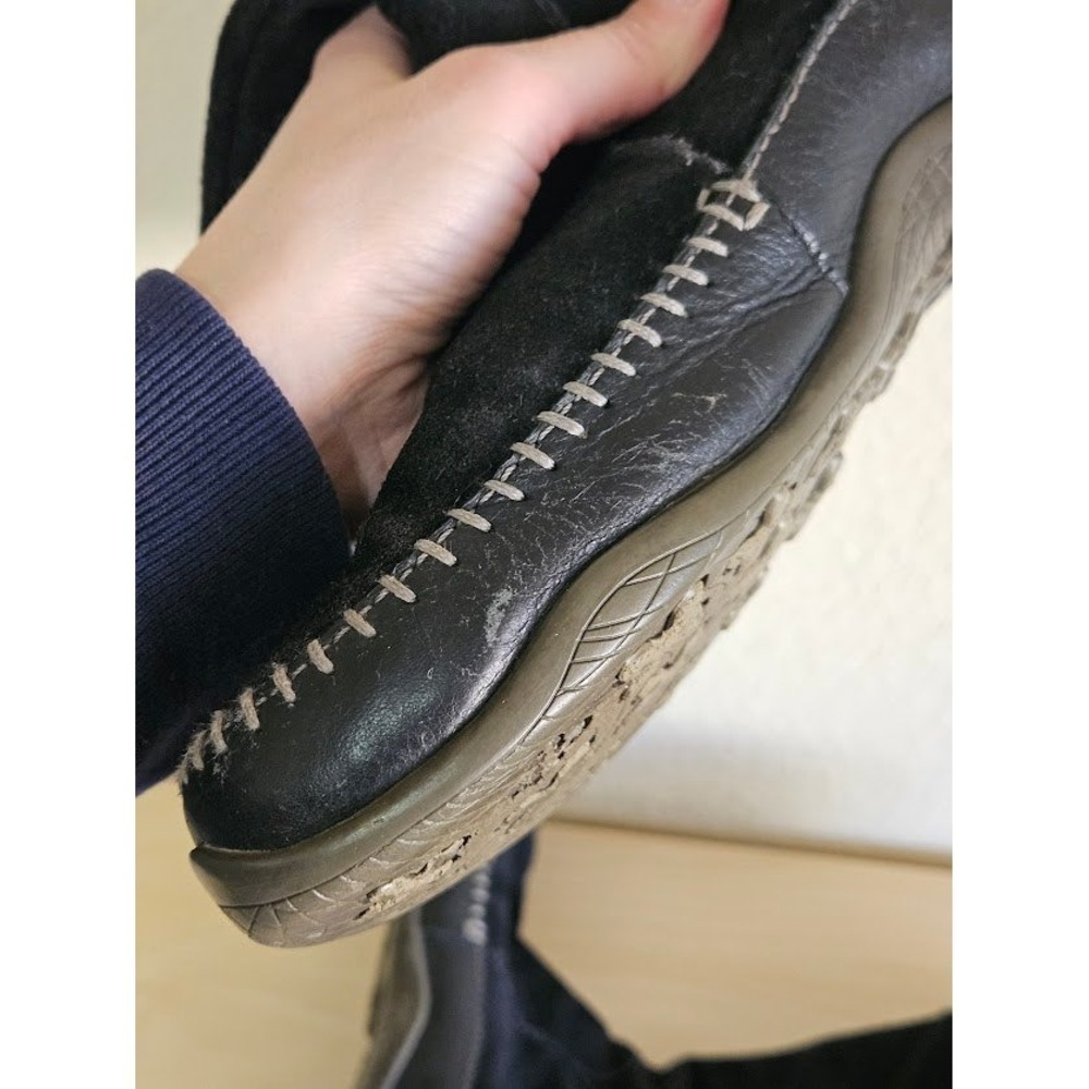 The North Face Janey Winter Boots Women Size 9 Black Primaloft 200 Suede Laces - Picture 8 of 10